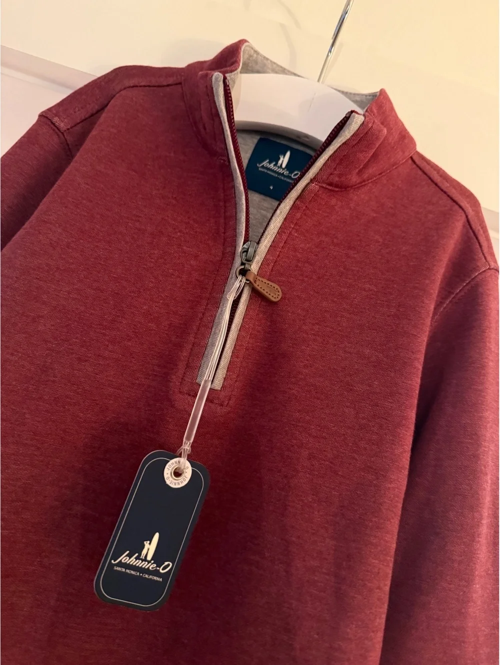 Johnnie-O Boys Quarter Zip Sz 4 NWT